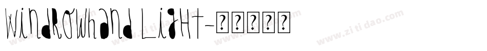 WindrowHand Light字体转换